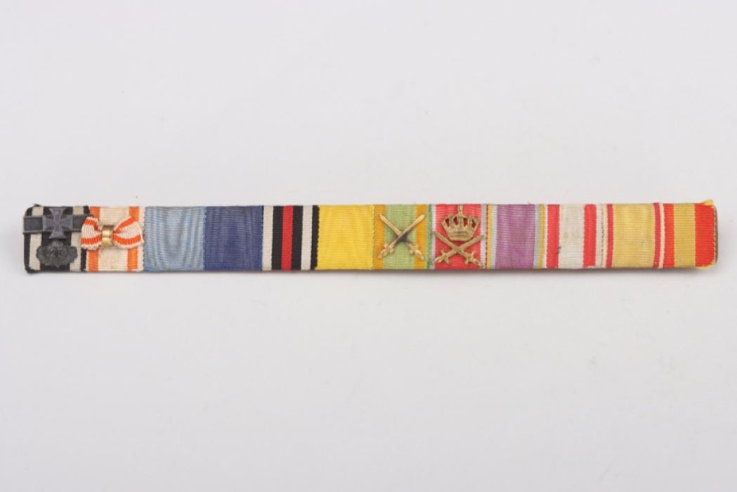 Ribbon bar with Iron Cross 2nd Class with Oak Leaves and Jubilee Number "25"