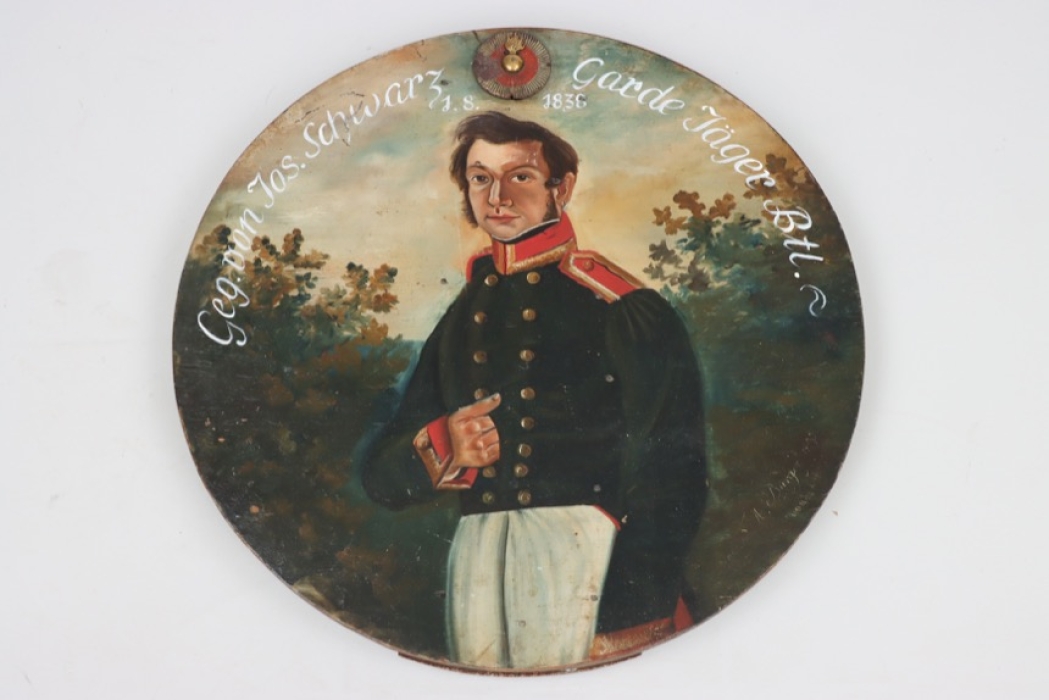Garde Jäger Batl. - decorated target ("Schützenscheibe") - 1838