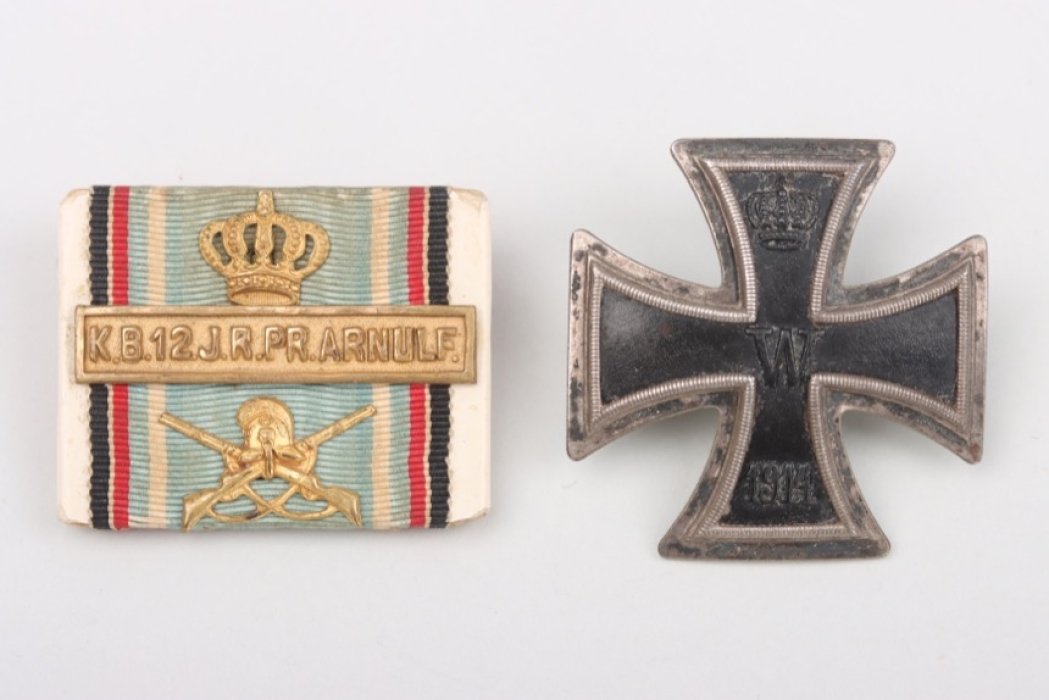 1914 Iron Cross 1st Class and a veteran's medal bar