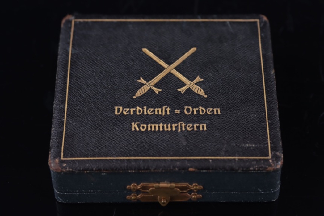 Saxony - Case for Civil Merit Order Commander Star with Swords