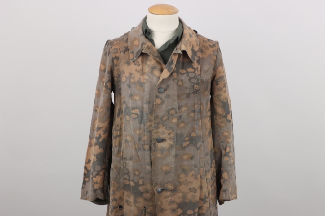 Field coat tailored from Waffen-SS oak leaf camo cloth