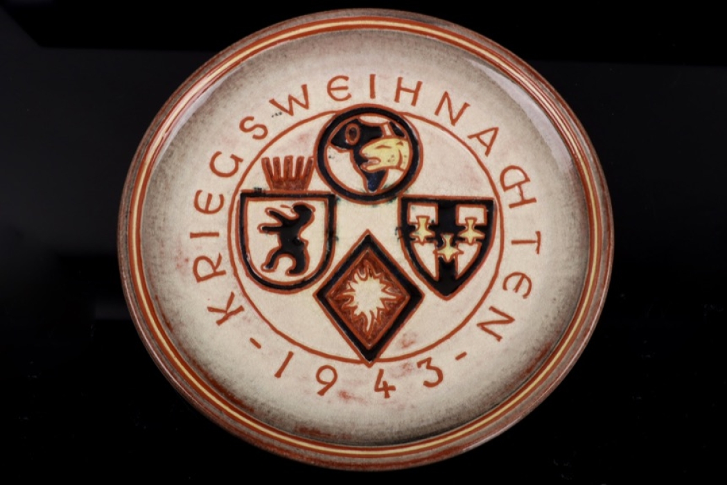 Ceramics plate "Kriegsweihnacht" 1943 Jagdgeschwader 27
