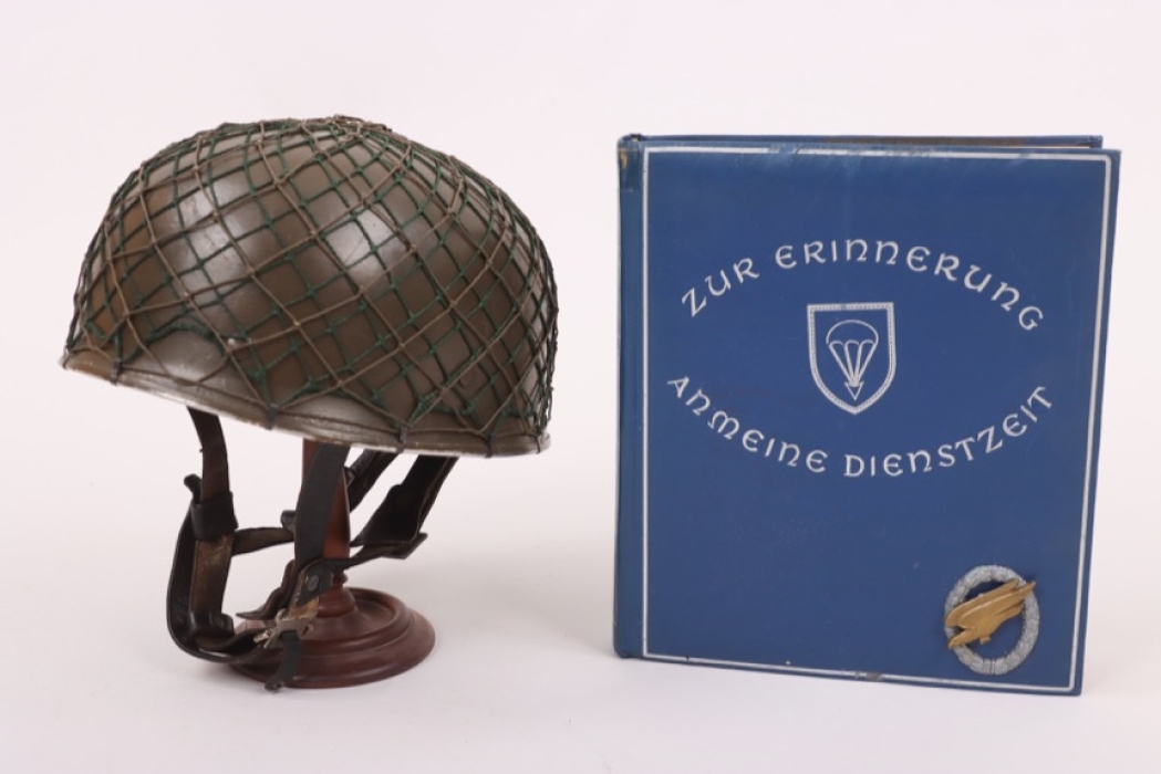 Bundeswehr paratrooper helmet and photo album