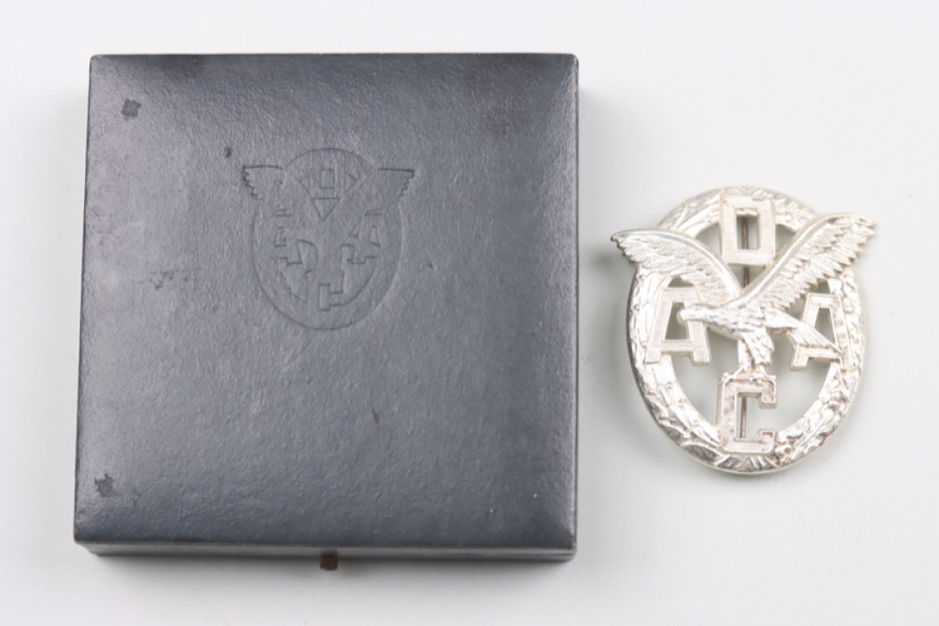 ADAC Sportabzeichen badge in silver in case