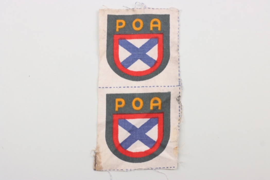 Heer two "ROA" volunteer's sleeve badges