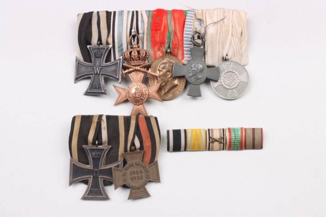 WWI two medal bars and a ribbon bar