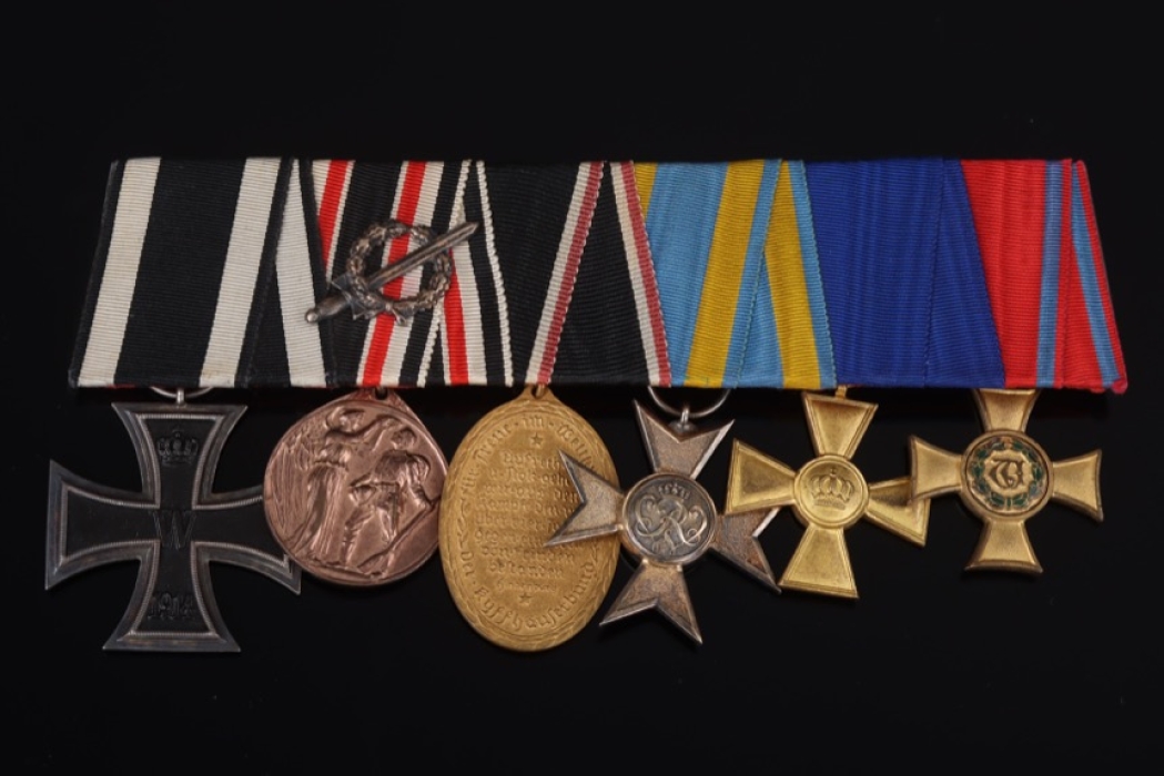 Large medal bar with six awards