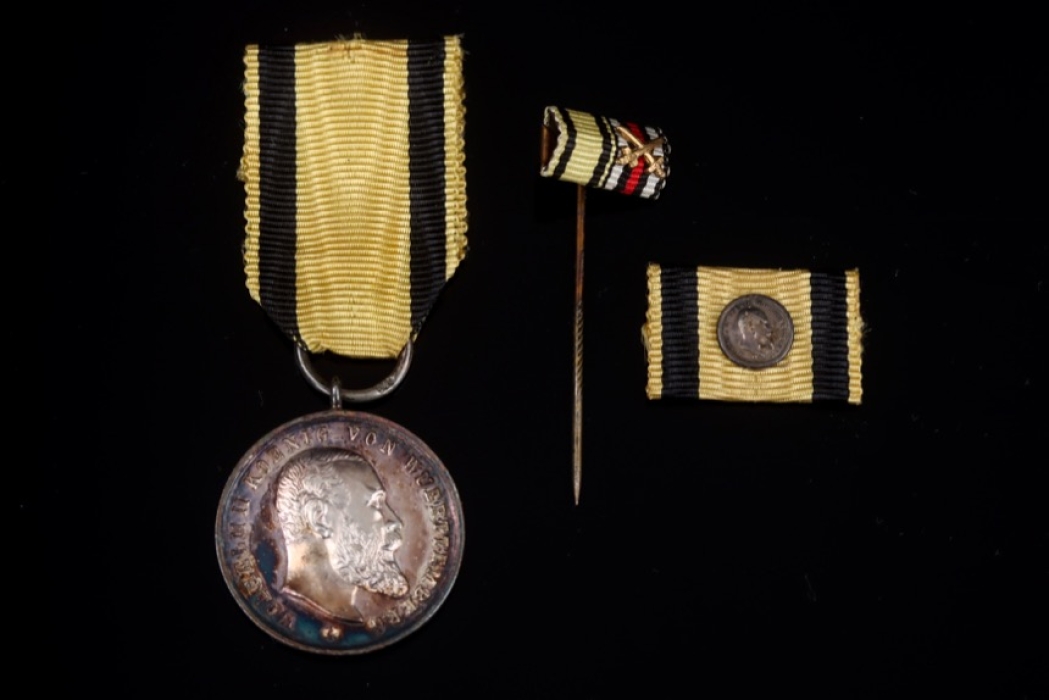 Wurttemberg - Silver Military Merit Medal King Wilhelm II.