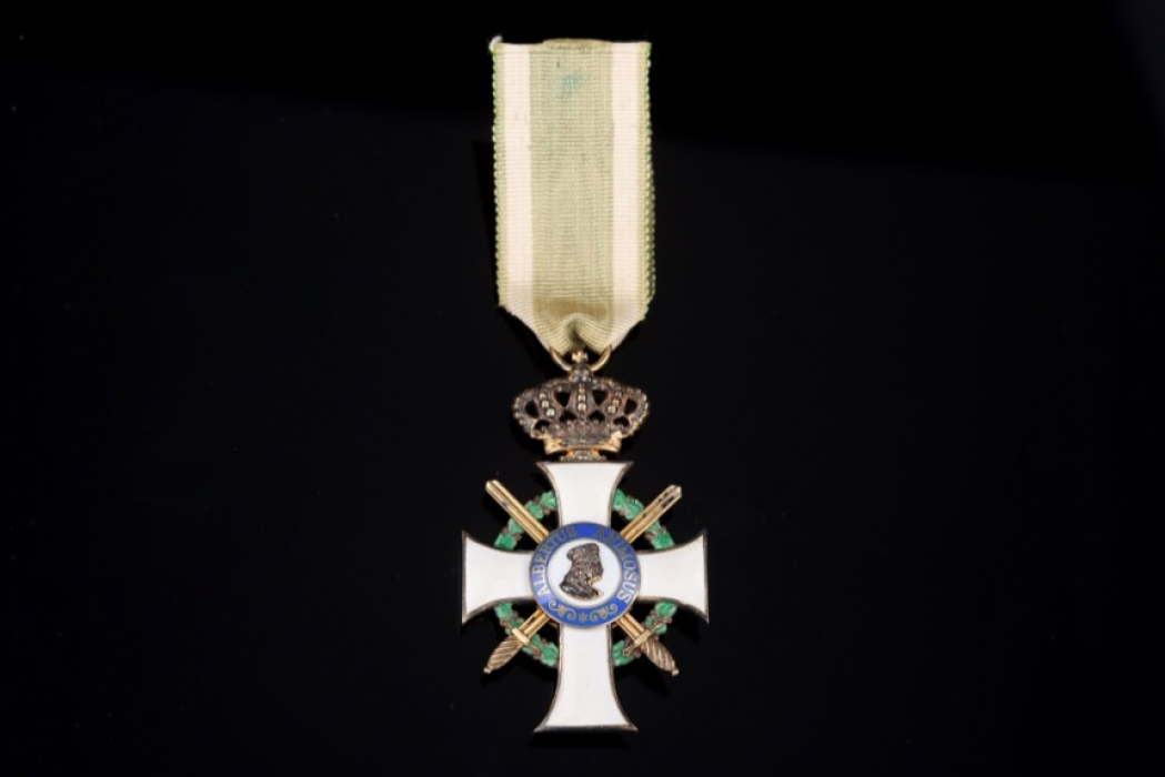 Königreich Sachsen Order of Albert 2nd Pattern 1876 - 1918, younger Head Knight's Cross 1st Class with Crown and Swords