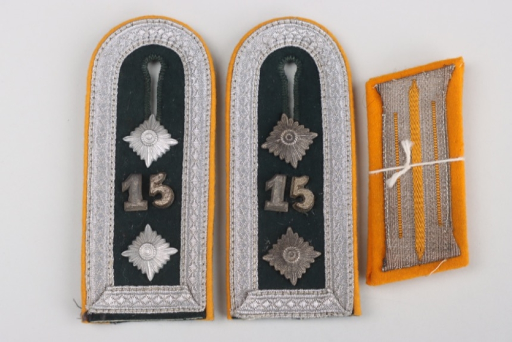 Kavallerie-Regiment 15 shoulder boards & collar tabs for an Oberfeldwebel