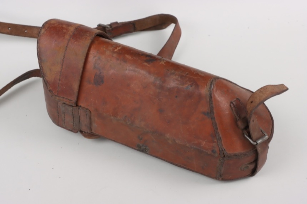 Imperial Germany Leather quiver for field telephone handset - F.Cobau, Berlin 1915