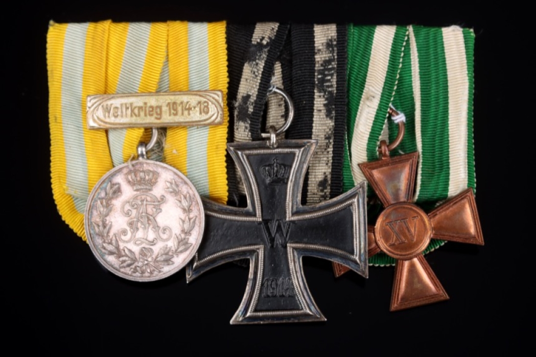 Saxony - Medal bar with 3 awards