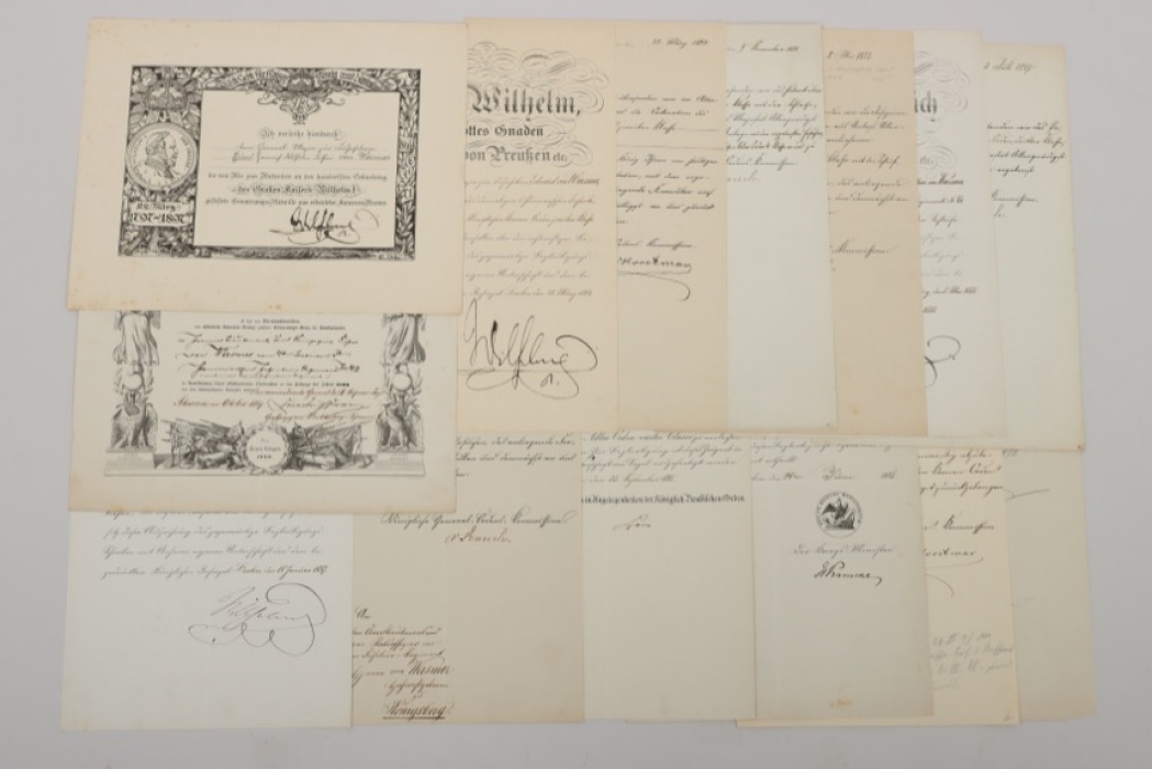 Generalmajor Eduard von Wasmer  - Certificate & document grouping