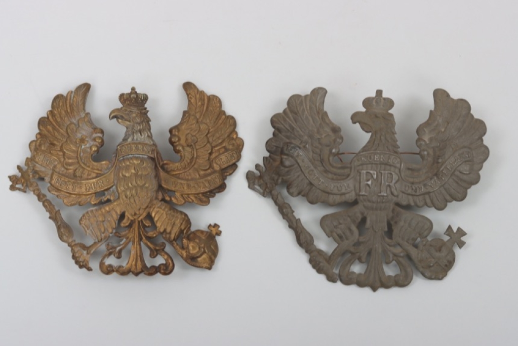Prussia - two badges for spike helmets