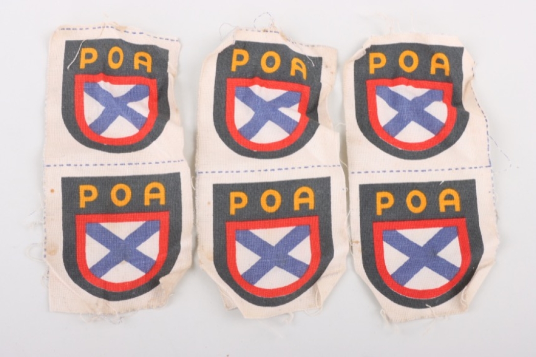 6 x Russian Liberation Army "ROA" sleeve badges