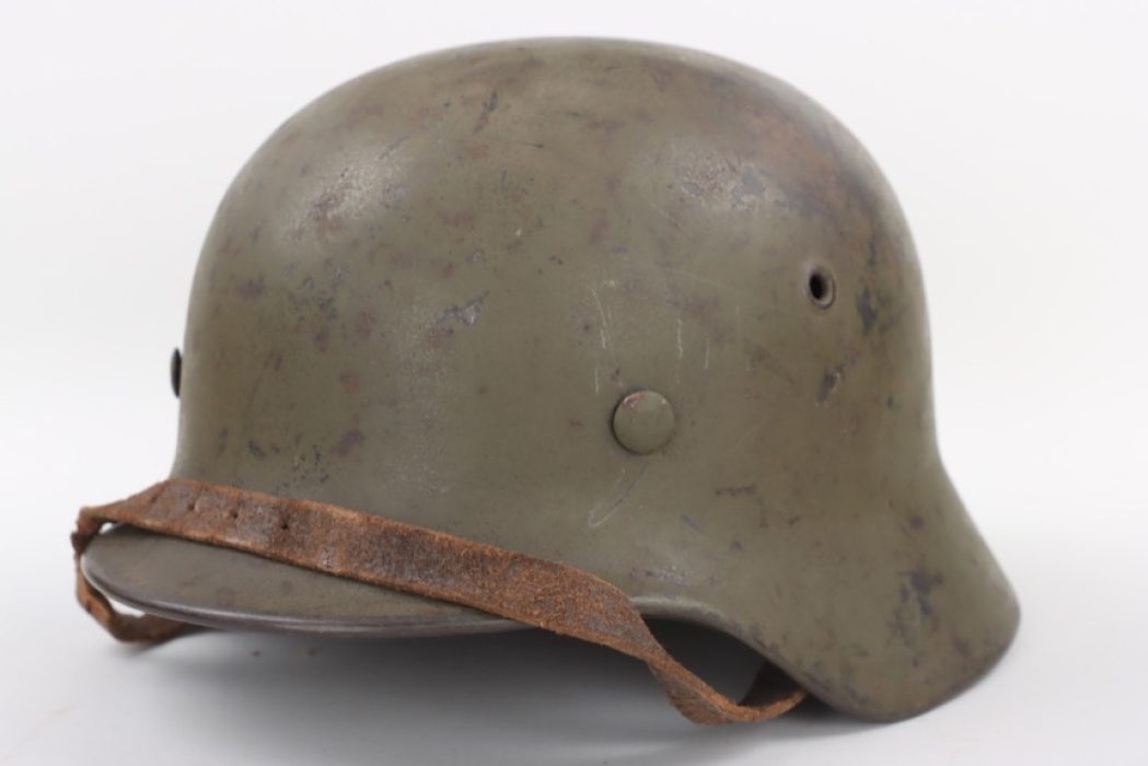 Heer M40 helmet with green paint - ET62