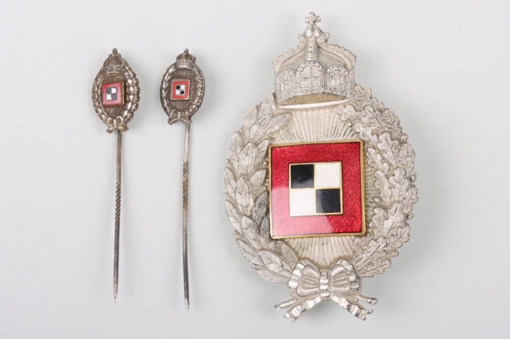 Imperial German Observer's Badge with two miniatures
