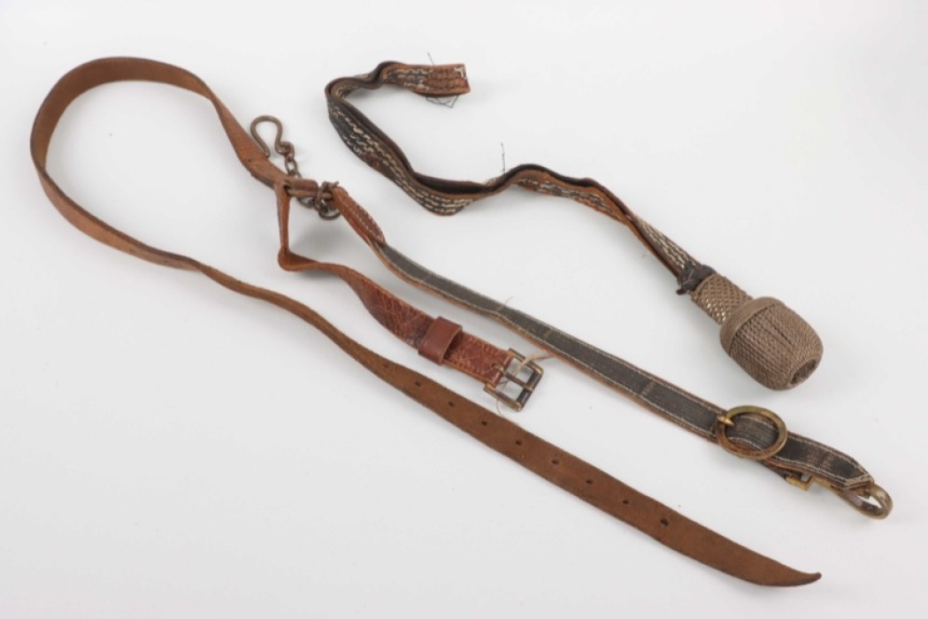 Prussian sabre hanger with officer's portepee