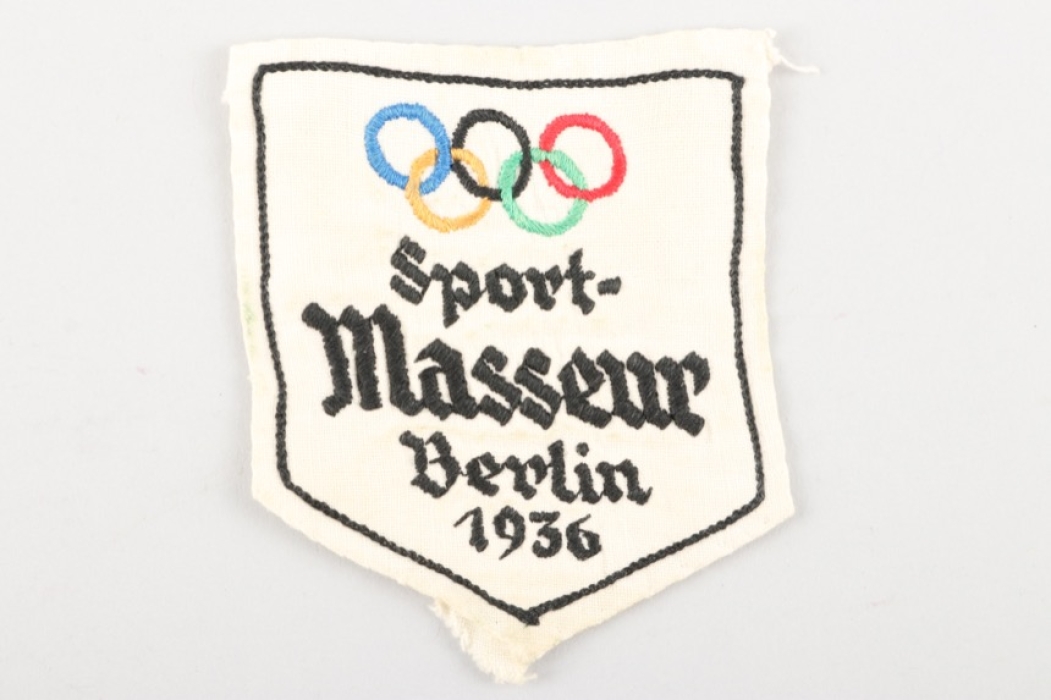 Olympic Games 1936 - Masseur Patch
