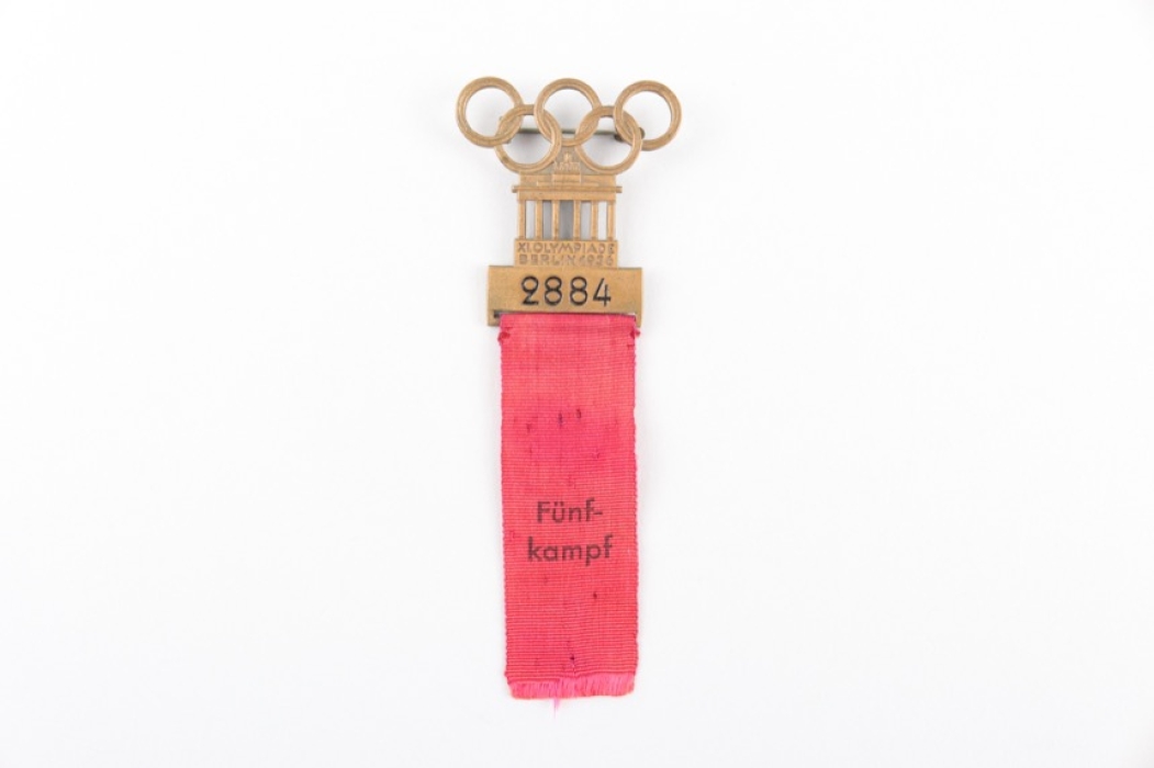 Olympic Games 1936 - Participant Badge Pentathlon