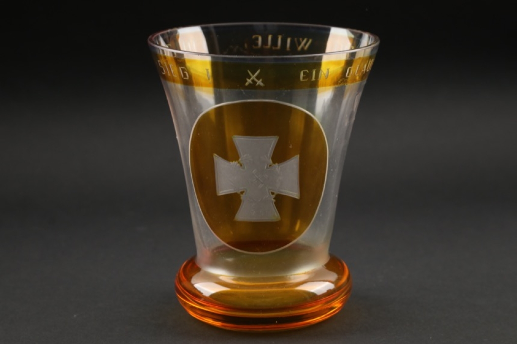 Patriotic Glass with Iron Cross