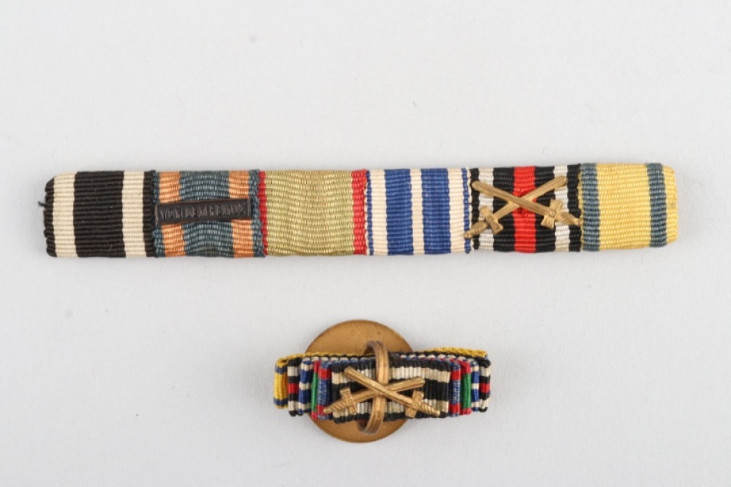 Ribbon Bar and Boutonniere of a WWI Veteran