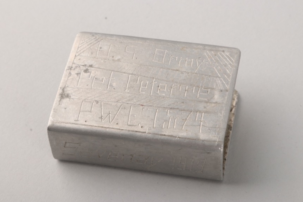 Aluminum Matches Cover - Trench Art