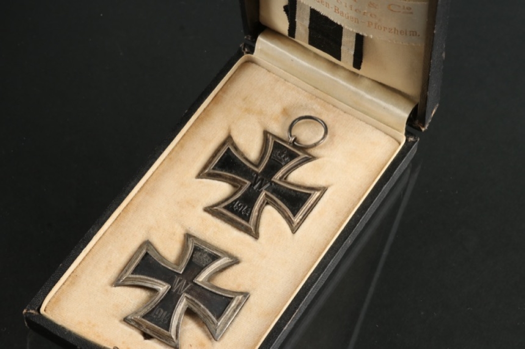 Cased Set of 1914 Iron Cross 1st & 2nd Class