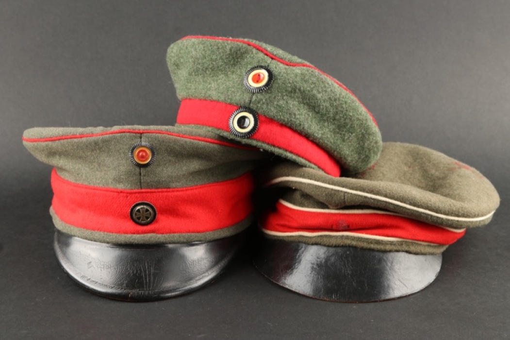 A set of reenactment visor hats