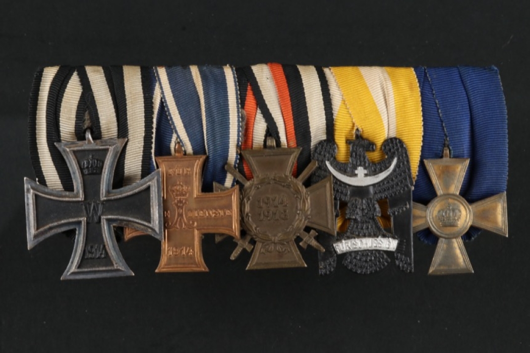Medal bar of a WWI Hero including the Silesian Uprisings