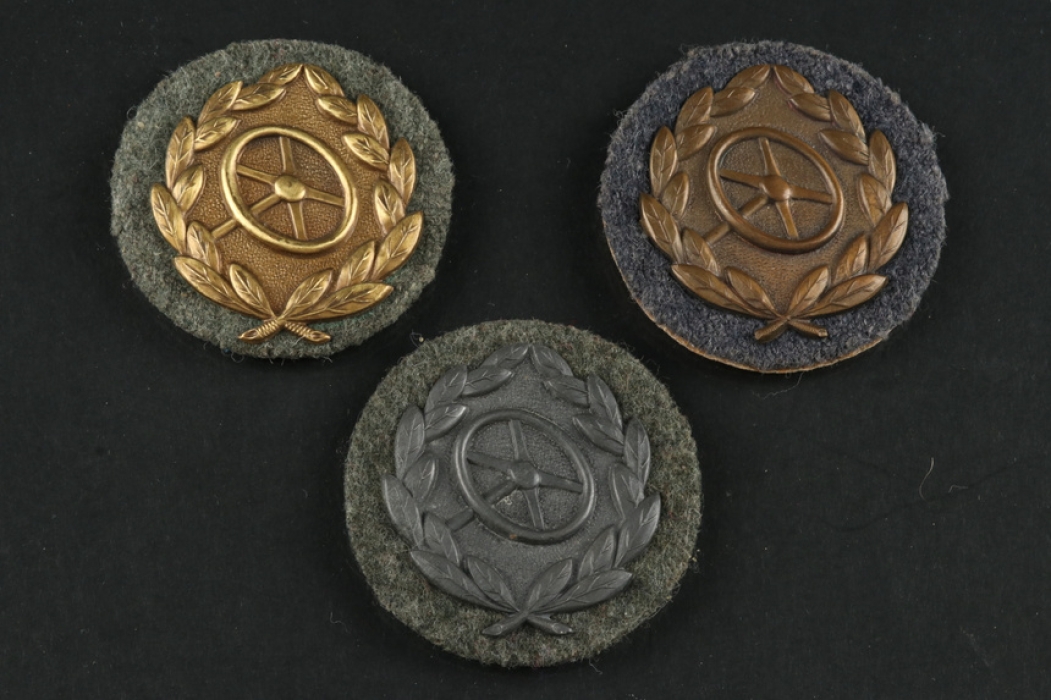 Drivers Proficiency Badge in Gold, Silver and Bronze