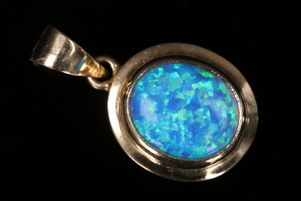 Light blue opal pendant