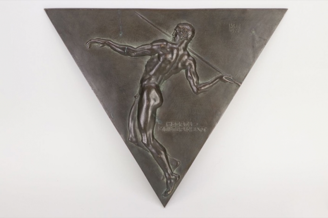 "Heeresmeisterschaft" triangular bronze wall plaque