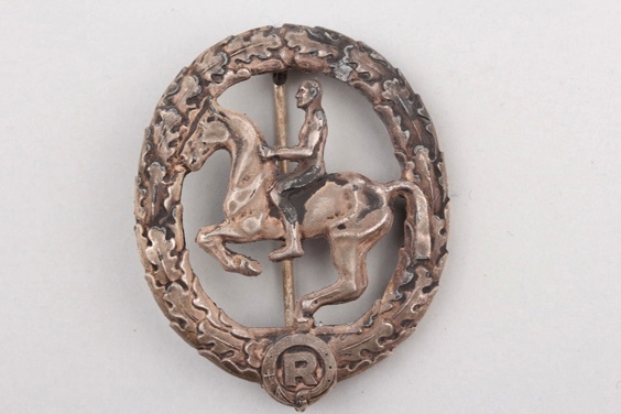 German Horseman's Badge in silver - S&L
