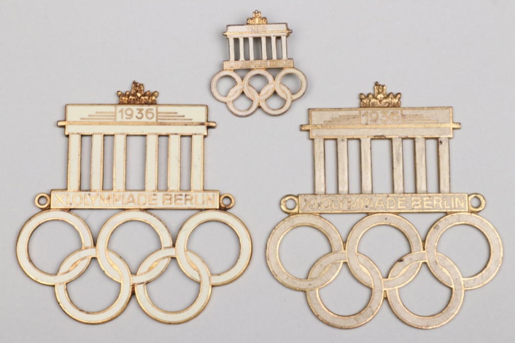 3 + 1936 Olympic Games Berlin enamel badges