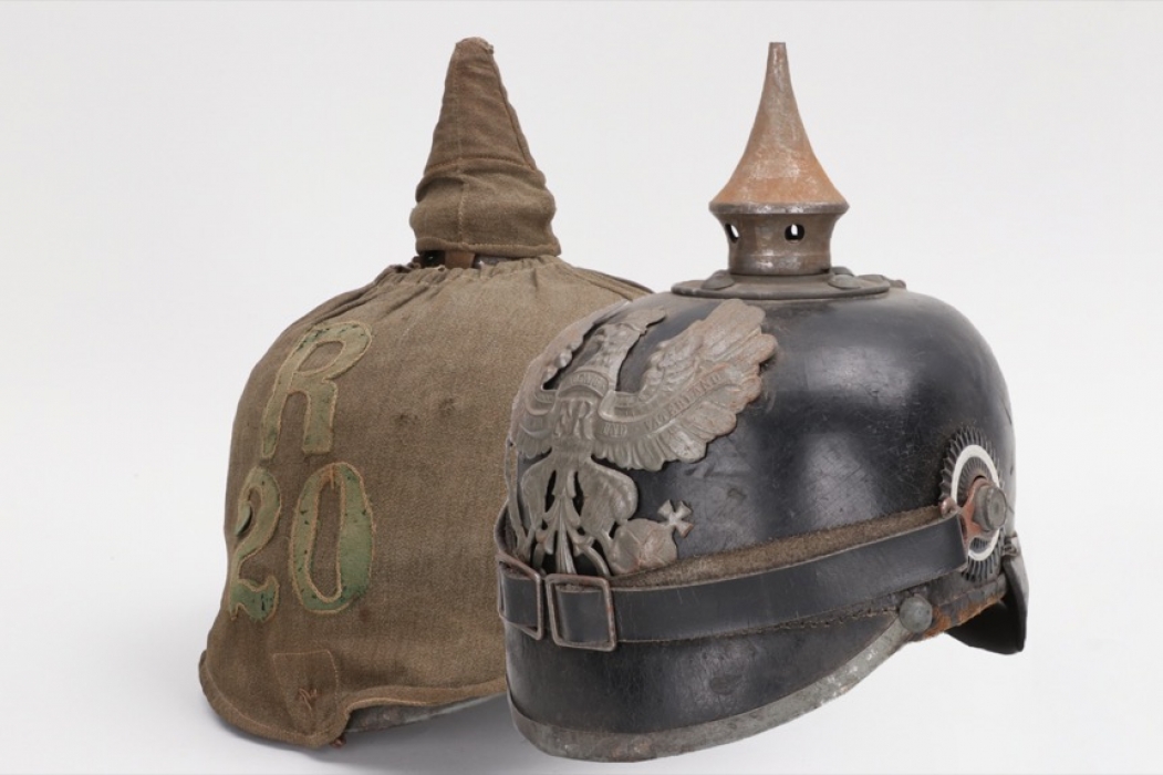 Prussia - M1915 spike helmet with cloth cover - EM