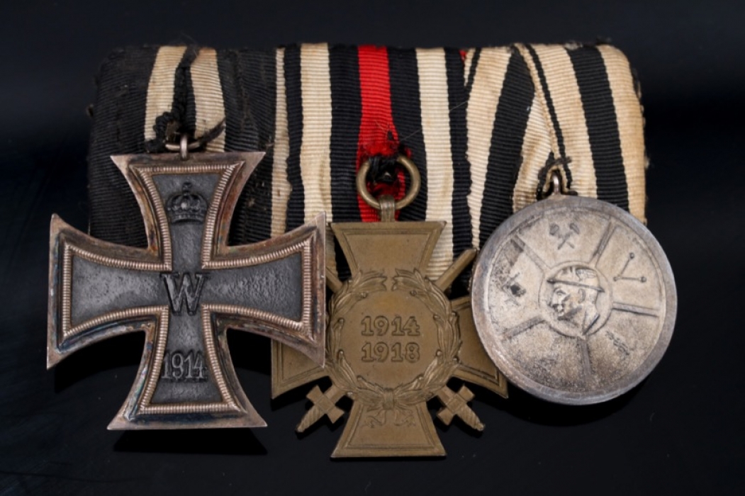Medal Bar with Iron Cross and Silver Chamber Medal