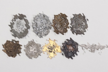 9 + damaged Third Reich medals and badges
