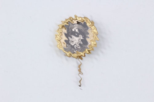 Photo lapel pin of a Gebirgsjäger