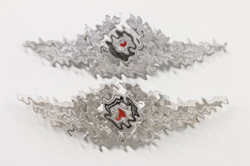 Two Luftwaffe wreath badges for visor cap 