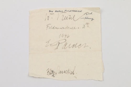 Nuremberg Trials autograph - Keitel, Raeder, Sauckel
