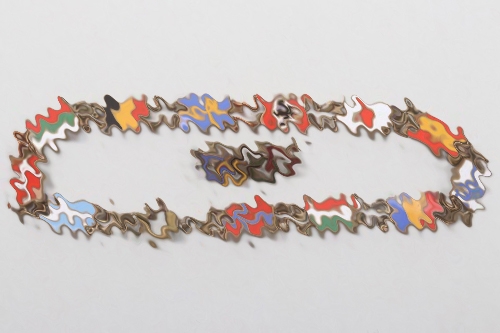Third Reich enamel Olympia chain & pin