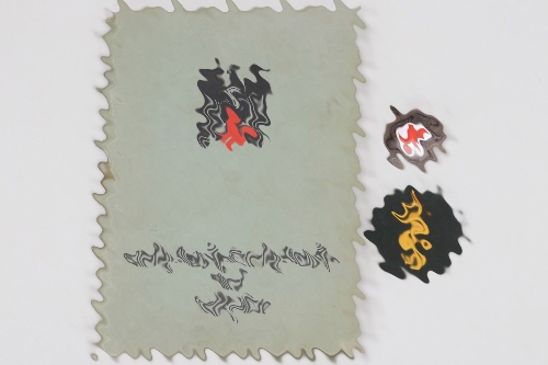 3 + Third Reich DRK badges & training manual