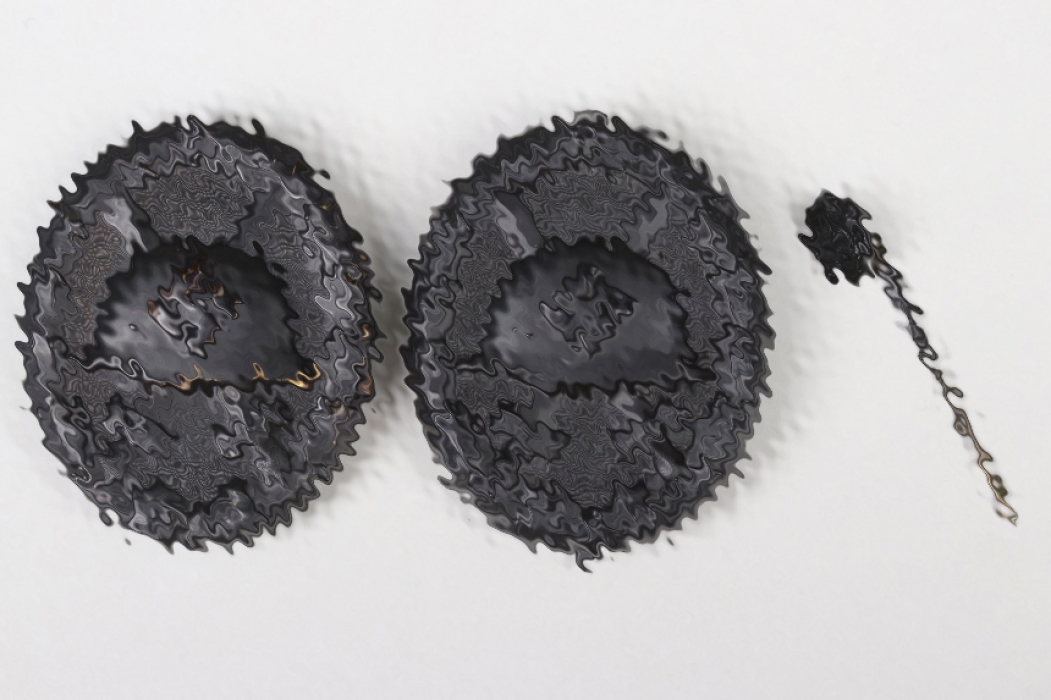 3 x Wehrmacht Wound Badges in black + miniature pin