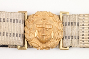 Kriegsmarine officer's buckle & brocade belt 