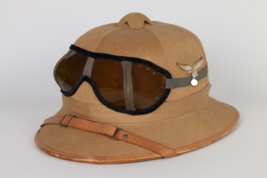 Luftwaffe tropical sun hat - unit marked & named 