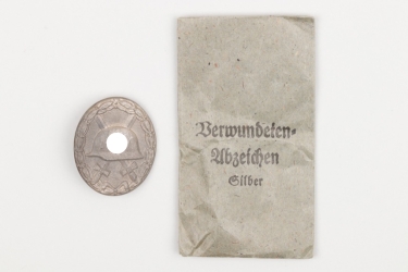 Wound Badge in silver with bag - Rücker