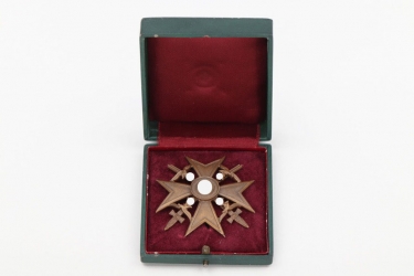 Cased Spanish Cross in bronze with swords - L/12