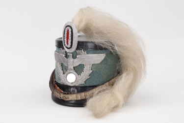 Third Reich police officer's shako with parade bush