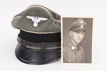 Waffen-SS visor cap EM/NCO + photo proof